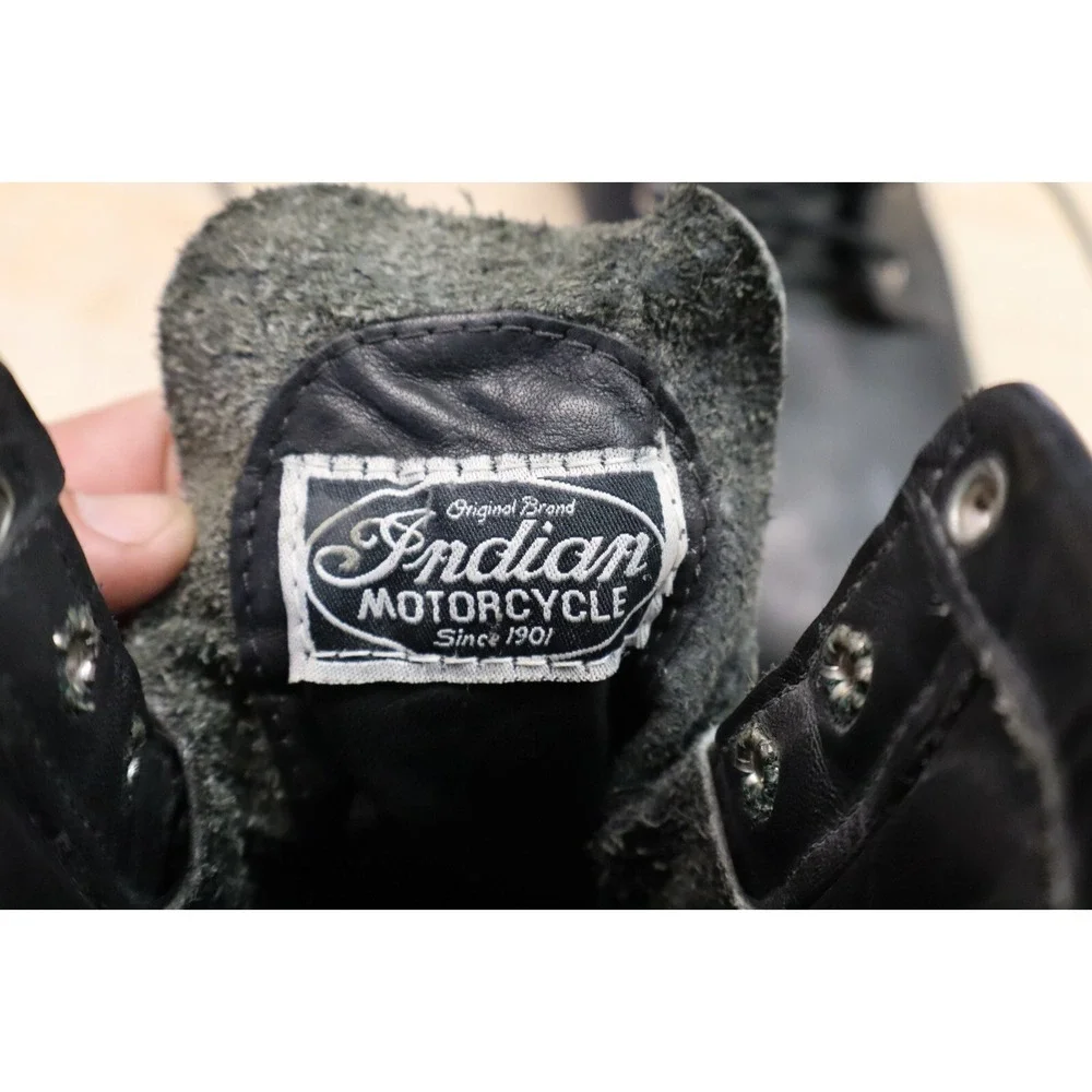 Indian Motorcycle Boots Mens Size 10 W Black Leather - Picture 9 of 13